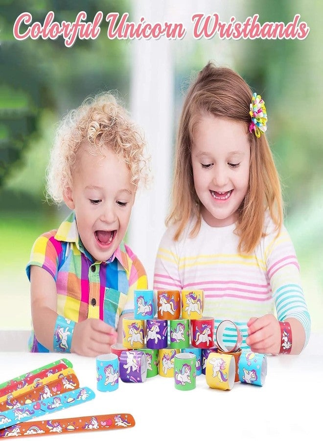 SNAPTRON Unicorn Theme Return Gifts For Kids Birthday- 12Pcs Unicorn Theme Slap Bracelets For Kids Boys, Girls- Best Birthday Return Gifts For Kids, Slap Bands for kids - Image 5